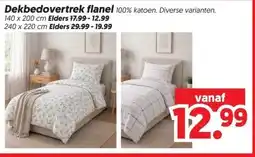 Dekamarkt Dekbedovertrek flanel aanbieding