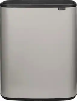 Coolblue Brabantia Bo Touch Bin Prullenbak 2 x 30 liter Soft Grey aanbieding