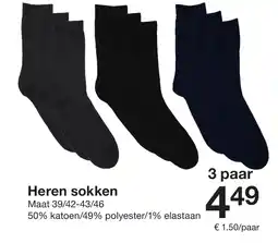 Zeeman Heren sokken aanbieding