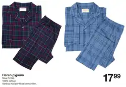 Zeeman Zeeman heren pyjama aanbieding