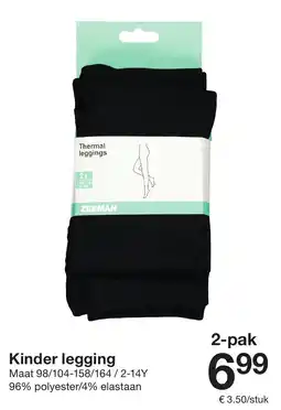 Zeeman Zeeman kinder legging aanbieding