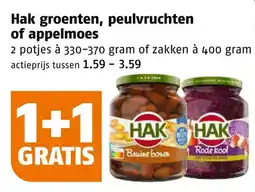 Poiesz Hak groenten, peulvruchten of appelmoes aanbieding
