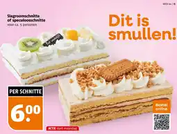 Poiesz Slagroomschnitte of speculoosschnitte aanbieding