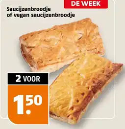 Poiesz Saucijzenbroodje of vegan saucijzenbroodje aanbieding