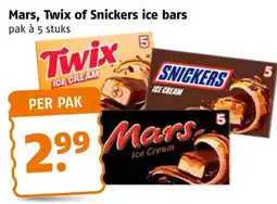 Poiesz Mars, Twix of Snickers ice bars aanbieding