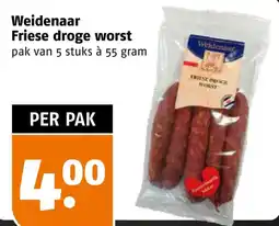 Poiesz Weidenaar Friese droge worst aanbieding