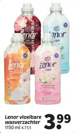 Wibra Lenor vloeibare wasverzachter aanbieding