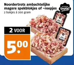 Poiesz Noordertrots ambachtelijke magere spekblokjes of -reepjes aanbieding