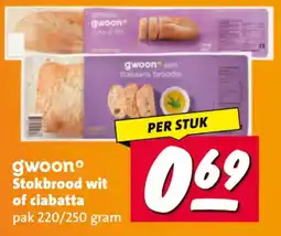 Nettorama Stokbrood wit of ciabatta aanbieding
