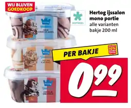 Nettorama Hertog ijssalon mono portie aanbieding