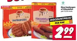 Nettorama Mora hamburgers of frikandellen aanbieding