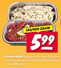 Nettorama Ovenschotel pangasius, varkenshaas of ribstuk aanbieding