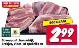 Nettorama Bovenpoot, hamschijf, krabjes, vlees- of spekribben aanbieding