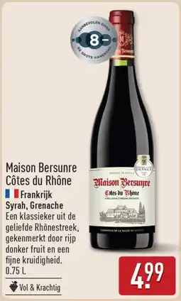 ALDI Maison Bersunre Côtes du Rhône aanbieding
