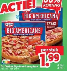 Dekamarkt Dr. Oetker Big Americans pizza aanbieding