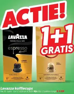 Dekamarkt Lavazza koffiecups aanbieding