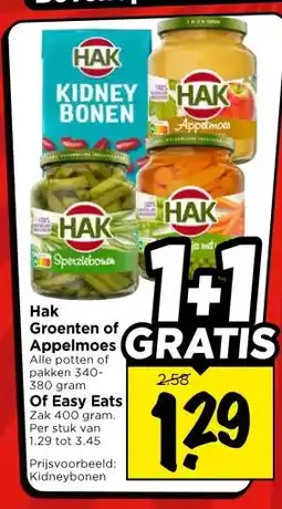 Vomar Voordeelmarkt Hak Groenten of Appelmoes , Of Easy Eats aanbieding