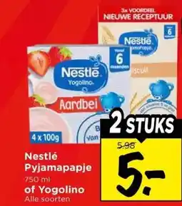 Vomar Voordeelmarkt Nestlé Pyjamapapje , of Yogolino aanbieding
