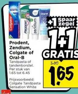 Vomar Voordeelmarkt Prodent, Zendium, Colgate of Oral-B aanbieding