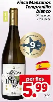 Dekamarkt Finca Manzanos Tempranillo blanco aanbieding