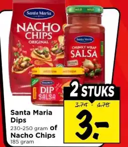 Vomar Voordeelmarkt Santa Maria Dips of Nacho Chips aanbieding