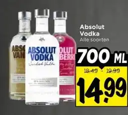 Vomar Voordeelmarkt Absolut Vodka aanbieding