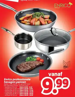 Dekamarkt Enrico professionele hexagon pannen aanbieding
