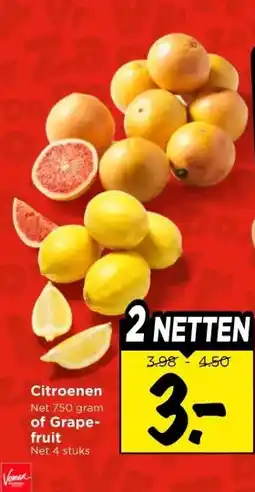 Vomar Voordeelmarkt Citroenen Net of Grape- fruit aanbieding