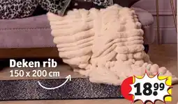Kruidvat Deken Rib aanbieding