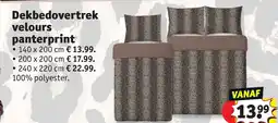 Kruidvat Dekbedovertrek velours panterprint aanbieding