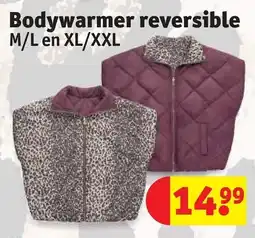 Kruidvat Bodywarmer reversibel aanbieding
