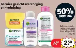 Kruidvat Garnier gezichtsverzorging en -reiniging aanbieding