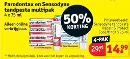 Kruidvat Parodontax en Sensodyne tandpasta multipak aanbieding