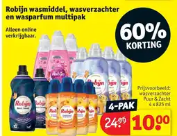 Kruidvat Robijn wasmiddel, wasverzachter en wasparfum multipak aanbieding