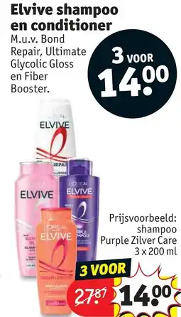 Kruidvat Elvive shampoo en conditioner aanbieding