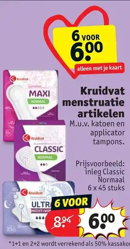 Kruidvat Kruidvat Menstruatie Artikelen aanbieding
