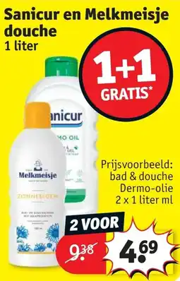 Kruidvat Sanicur en Melkmeisje Douche aanbieding