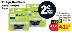 Kruidvat Philips OneBlade Navulmesjes aanbieding