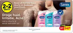Kruidvat Sanex Douche en Deodorant Assortiment aanbieding