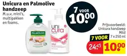 Kruidvat Unicura en Palmolive Handzeep aanbieding