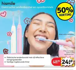 Kruidvat hismile Elektrische Tandenborstel en opzetborstel aanbieding