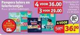 Kruidvat Pampers Luiers en Luierbroekjes aanbieding