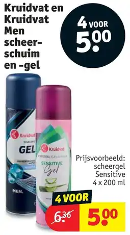 Kruidvat Kruidvat en Kruidvat Men Scheerschuim en Gel aanbieding