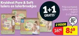 Kruidvat Kruidvat Pure & Soft Luiers en Luierbroekjes aanbieding