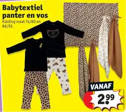 Kruidvat Babytextiel Panter en Vos aanbieding
