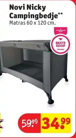 Kruidvat Novi Nicky Campingbedje aanbieding