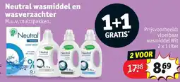 Kruidvat Neutral Wasmiddel en Wasverzachter aanbieding