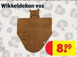 Kruidvat Wikkeldeken Vos aanbieding