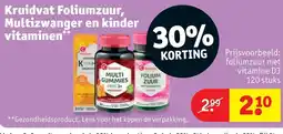Kruidvat Kruidvat Foliumzuur, Multizwanger en Kinder Vitamines aanbieding