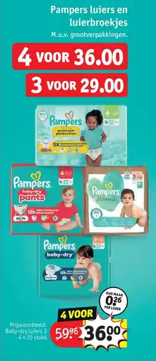 Kruidvat Pampers Luiers en Luierbroekjes aanbieding